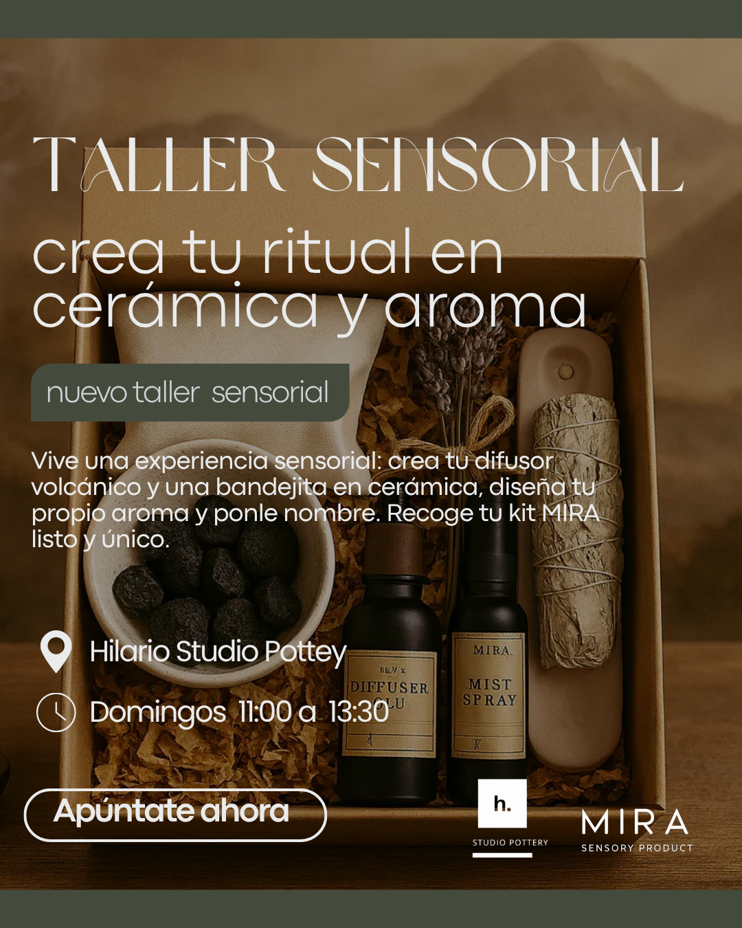 TALLER SENSORIAL · CREA TU RITUAL EN CERÁMICA Y AROMA